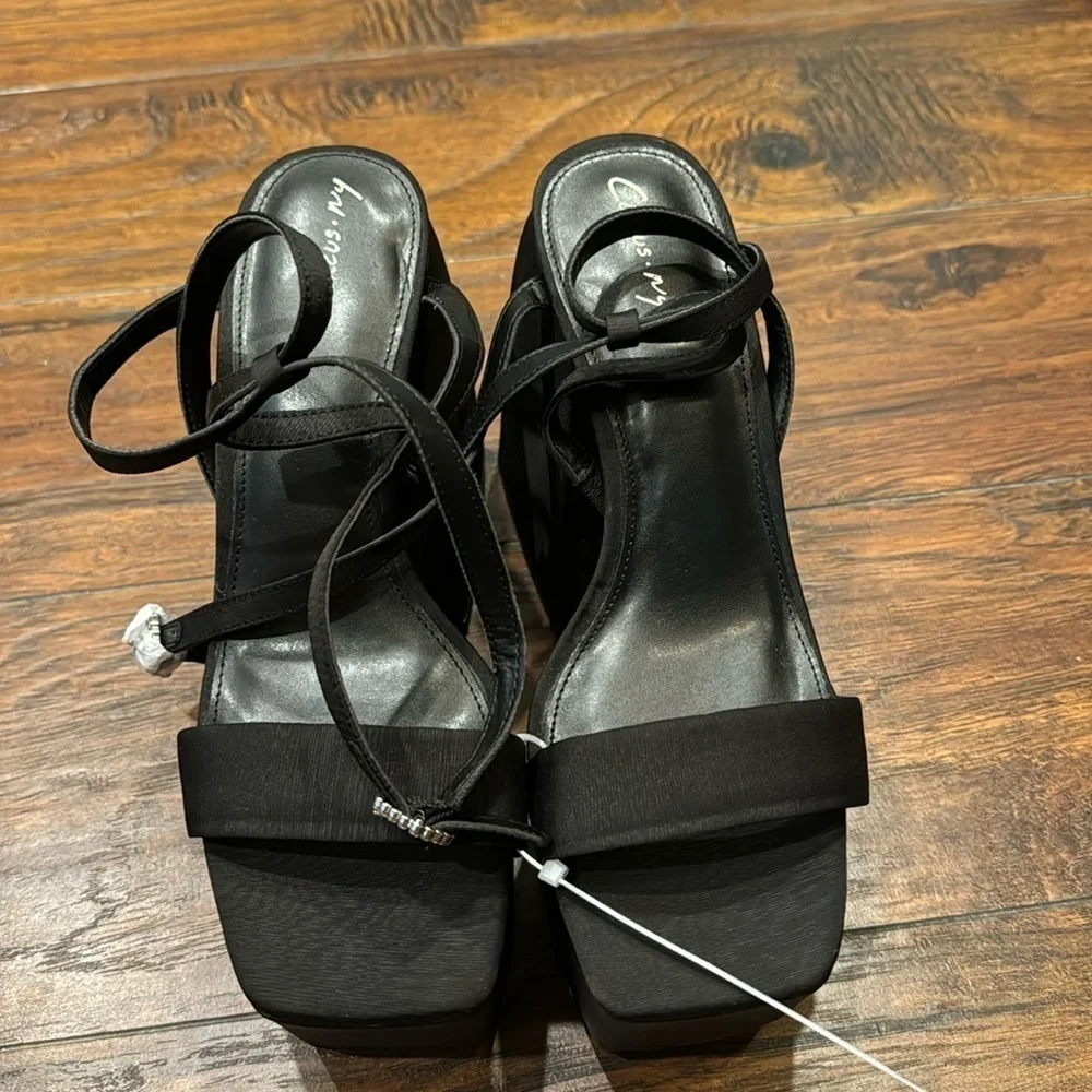 NEW! Circus NY by Sam Edelman Black Mari Strappy Platform Sandal - Size 8.5✈️ - Picture 7 of 16